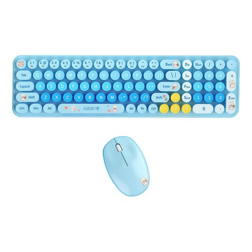 Set tastatură + mouse fără fir MOFI Baby Bear (albastru)