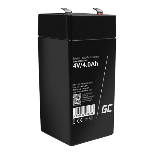 Maintenance-free AGM VRLA Green Cell AGM37 4V 4Ah Battery (for alarm system, cash register, toy)