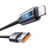 Mcdodo CA-5660 USB-A Lightning kábel villogó fénnyel 1.2m (fekete)