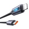 Mcdodo CA-5710 USB-C Lightning kábel 36W villogó fénnyel 1.2m (fekete)