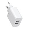 Kettős USB töltő Mcdodo CH-6720 (EU) Lightning 1m utazási szett (fehér)