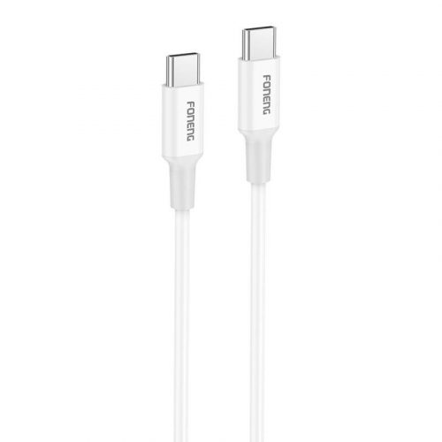 Foneng X106 60W USB-C USB-C kábel, 1,2m (fehér)