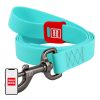 WAUDOG waterproof light accumulating dog leash 25mm wide, 183 cm long blue